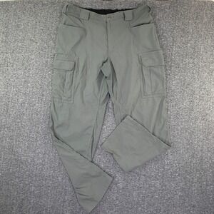 Duluth Flex Dry On The Fly Pant Men XL Gray 32' Inseam Hiking Outdoor Stretch